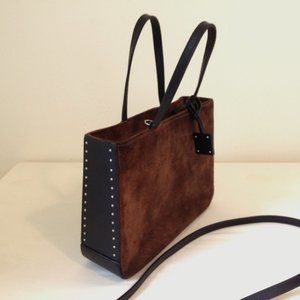 Ralph Lauren Suede & Leather Handbag Shoulder Bag